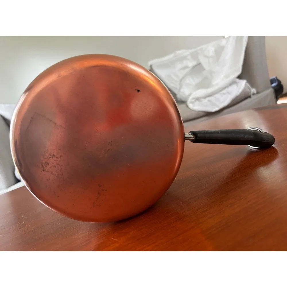 Vintage 1981 Revere Ware Saucepan 2 Qt Silver Copper Bottom 1801 Lid USA Made
